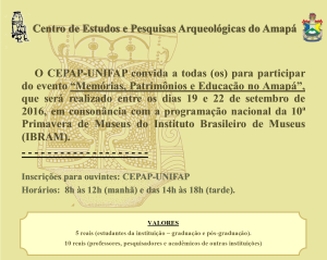 flyer do evento memórias patrimônios e educação no amapá