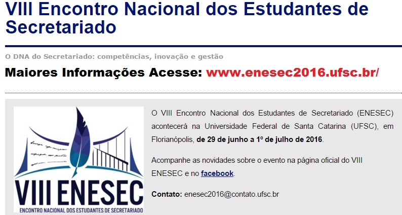 8o_ENESEC_2016_Secretariado_Executivo