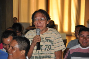 Calbi Amazonas, acadêmico do CLII, participando do Seminário