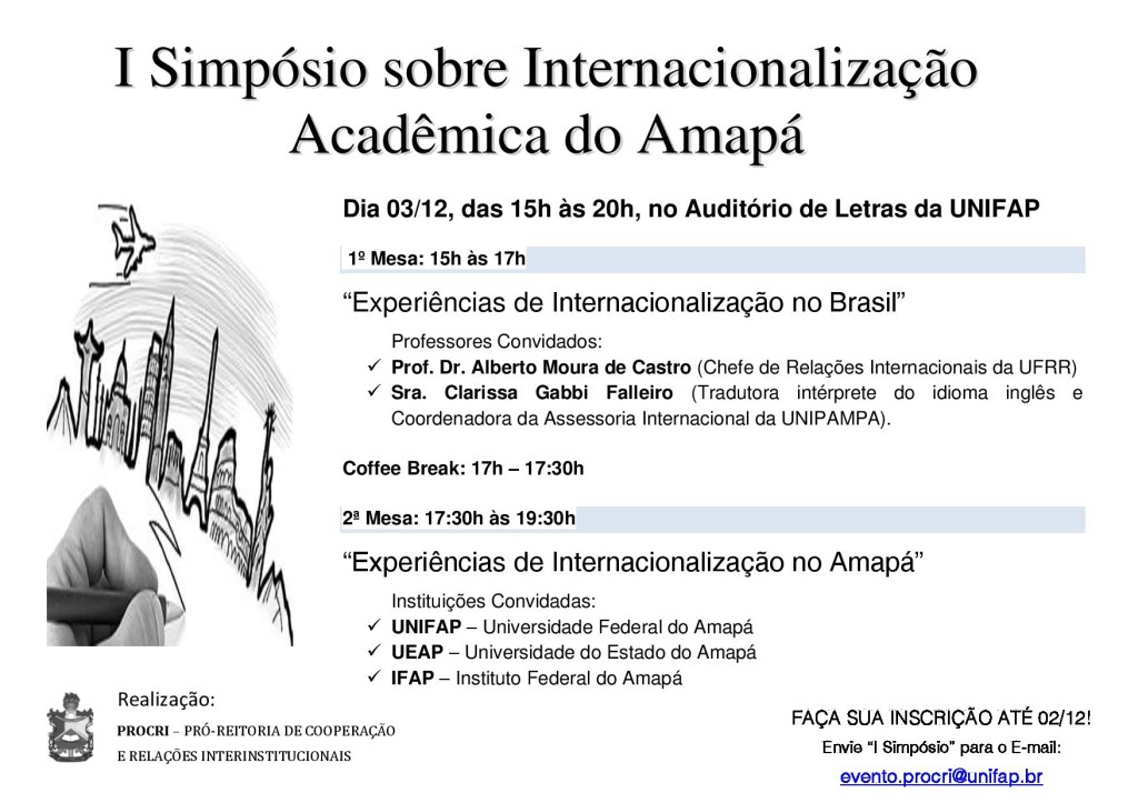 I Simpósio de Internacionalização Acadêmica
