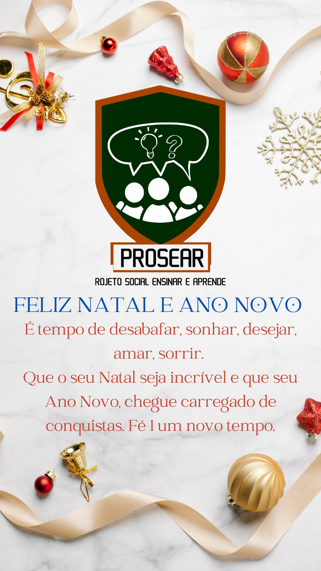 Feliz Natal e Ano Novo 2023 – Projeto PROSEAR/UNIFAP