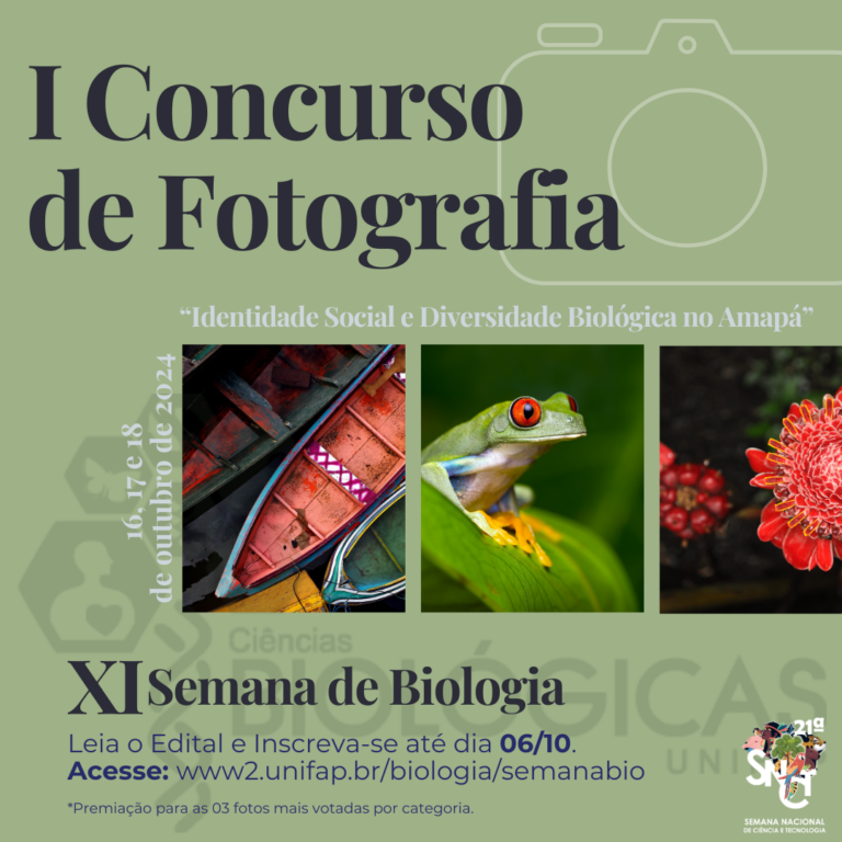 Leia mais sobre o artigo Concurso de Fotografia valoriza biodiversidade e cultura do Amapá na XI Semana de Biologia da UNIFAP