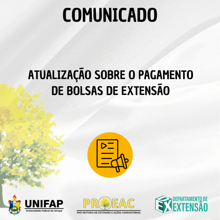 Leia mais sobre o artigo Atualização sobre o pagamento de bolsas de extensão