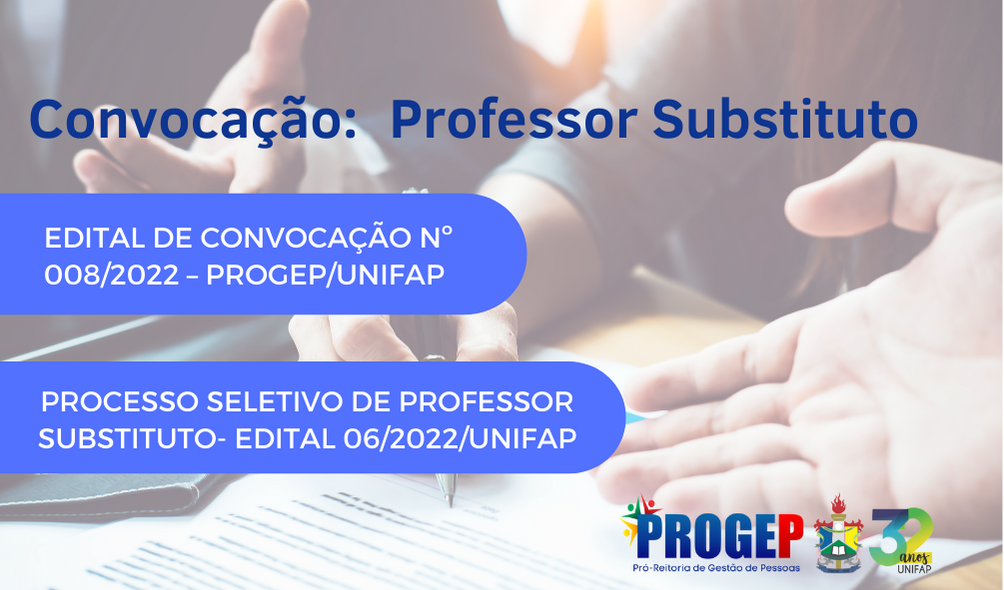 Você está visualizando atualmente Convocação – Professor Substituto