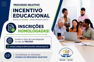 Leia mais sobre o artigo PROCESSO SELETIVO PARA O PROGRAMA DE INCENTIVO EDUCACIONAL – HOMOLOGAÇÃO DAS INSCRIÇÕES