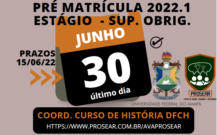 Read more about the article PRÉ MATRÍCULA 2022.1 ESTÁGIO – SUP. OBRIG.