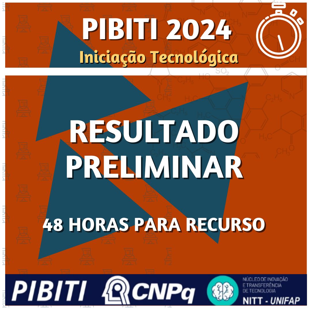 Você está visualizando atualmente Resultado Preliminar PIBITI 2024