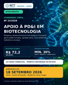 Leia mais sobre o artigo CNPq disponibiliza R$ 72,2 milhões para projetos de pesquisa e inovação em Biotecnologia