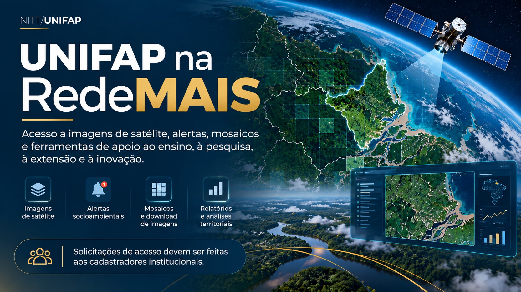 No momento, você está visualizando UNIFAP passa a contar com acesso à RedeMAIS e amplia uso de imagens de satélite em pesquisa e inovação