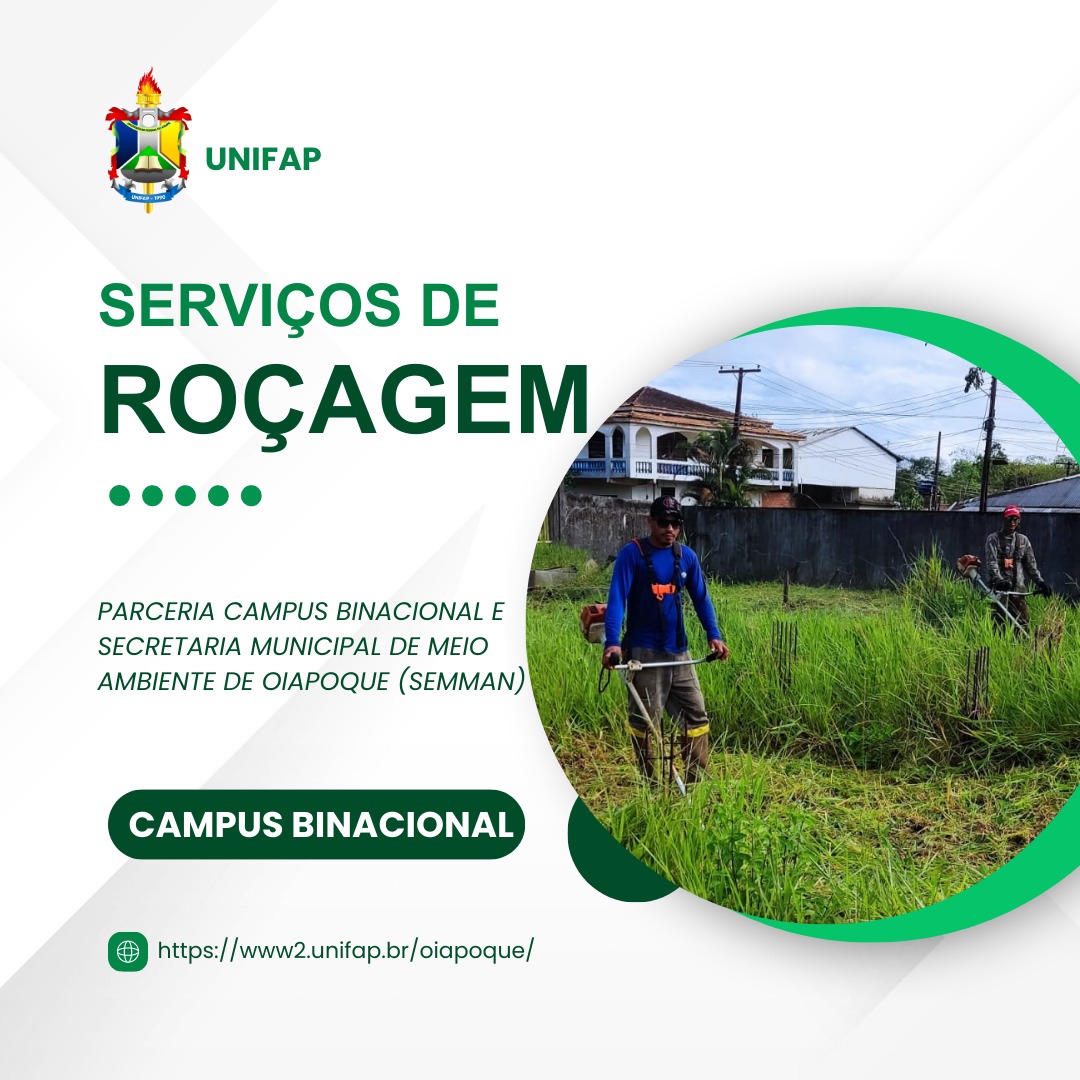 Você está visualizando atualmente Secretaria Municipal de Meio Ambiente (SEMMAM) articula a efetivação de serviços de roçagem nas dependências Campus Binacional de Oiapoque (UNIFAP)