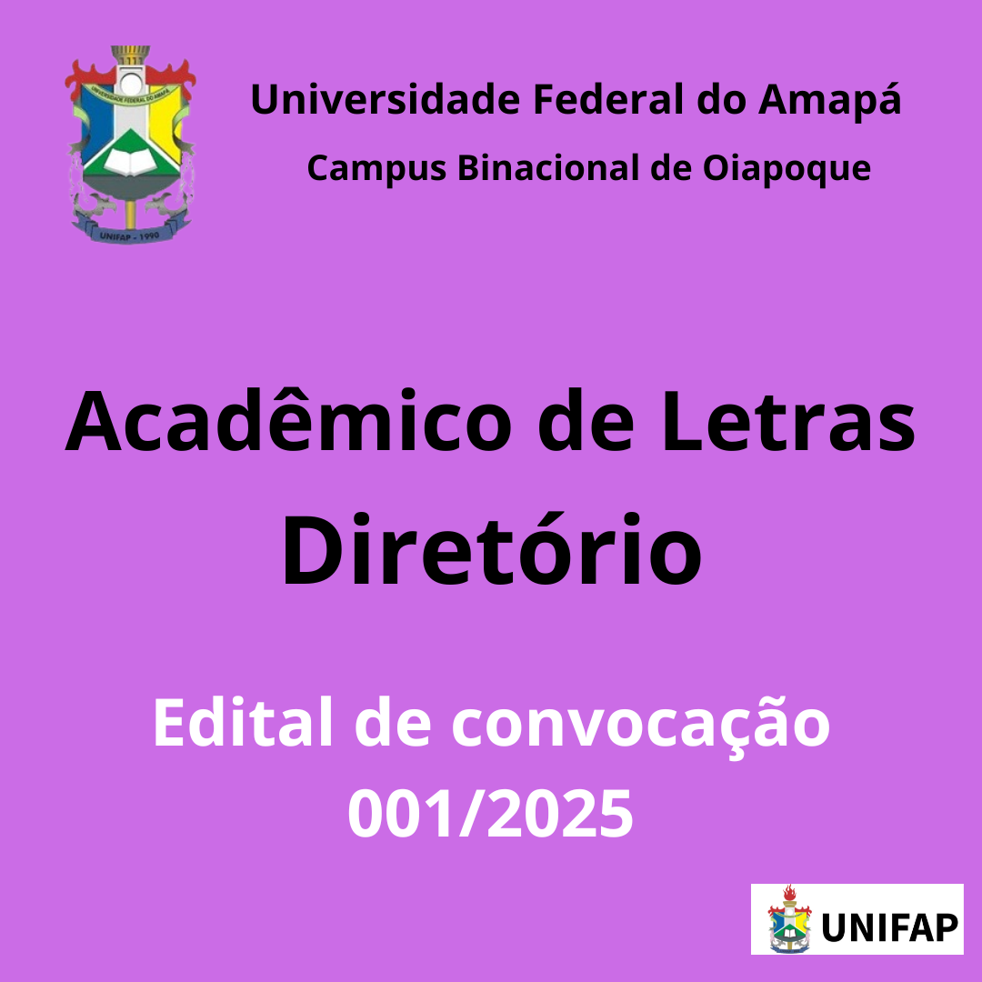 Leia mais sobre o artigo Edital 001/2025 – Convocação para formação da Comissão Eleitoral do Curso Acadêmico de Letras Terezinha Maciel – CALTM