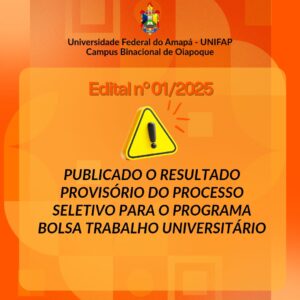 Leia mais sobre o artigo Resultado Provisório do Processo Seletivo do Programa Bolsa Trabalho Universitário