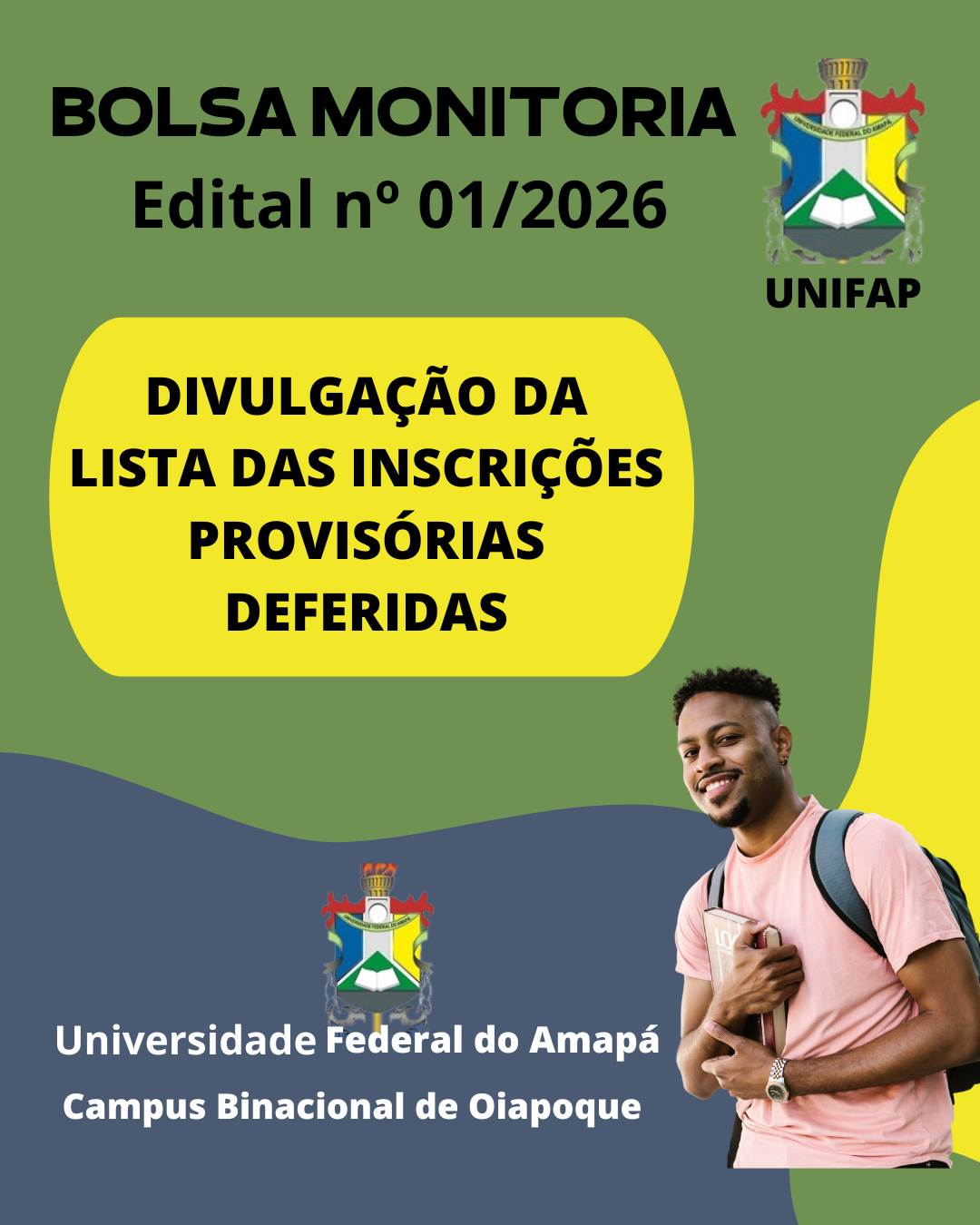 Leia mais sobre o artigo DIVULGAÇÃO DA LISTA DAS INSCRIÇÕES PROVISÓRIAS DEFERIDAS