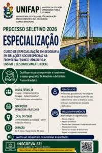 Leia mais sobre o artigo Processo Seletivo 2026 – Especialização