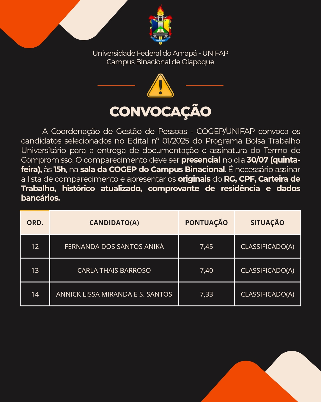 Leia mais sobre o artigo PROGRAMA BOLSA TRABALHO UNIVERSITÁRIO  –  3ª CONVOCAÇÃO