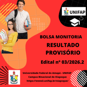 Leia mais sobre o artigo BOLSA MONITORIA EDITAL 03/2026.2 -RESULTADO PROVISÓRIO