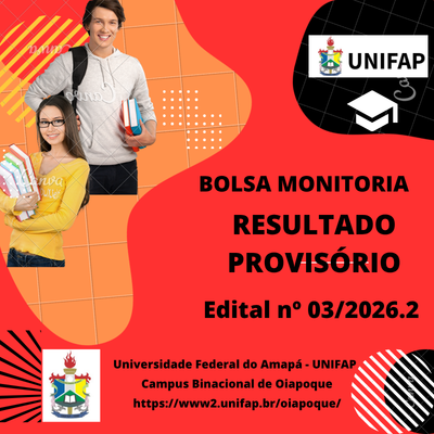 Leia mais sobre o artigo BOLSA MONITORIA EDITAL 03/2026.2 -RESULTADO PROVISÓRIO