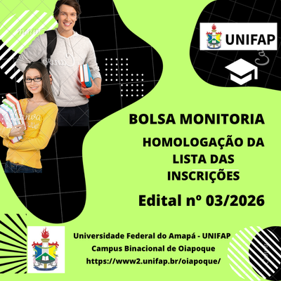 No momento, você está visualizando BOLSA MONITORIA  2026.2 – HOMOLOGAÇÃO DA LISTA DAS INSCRIÇÕES