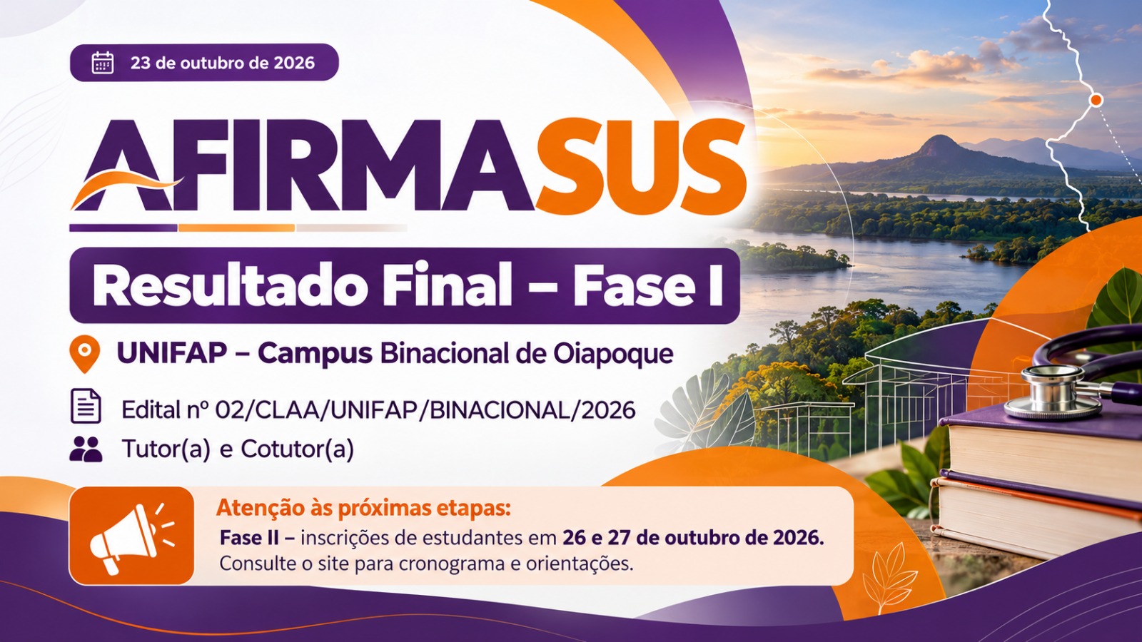 No momento, você está visualizando AFIRMASUS: UNIFAP divulga resultado final da Fase I e anuncia próximas etapas do processo seletivo