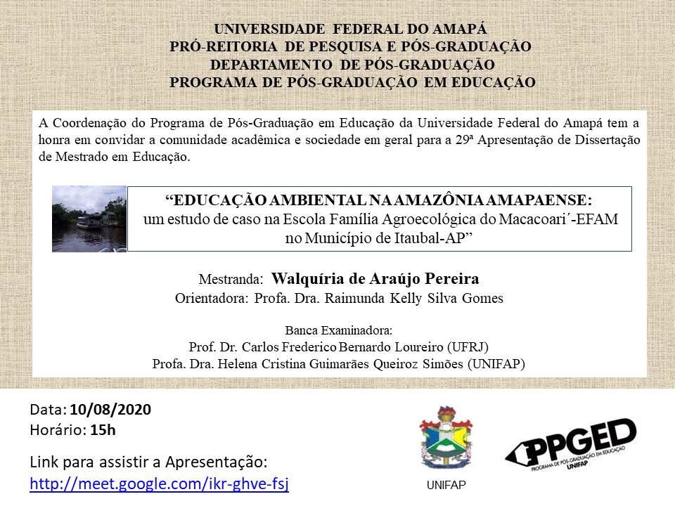 Read more about the article 10/08/2020 | APRESENTAÇÃO DE DISSERTAÇÃO – WALQUIRIA DE ARAUJO PEREIRA