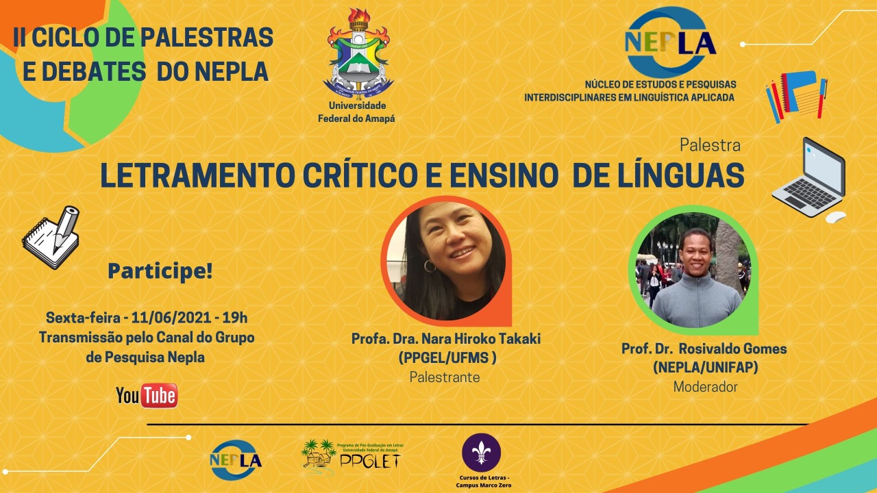 Você está visualizando atualmente NEPLA realiza debate sobre Letramento Crítico e Ensino de Línguas