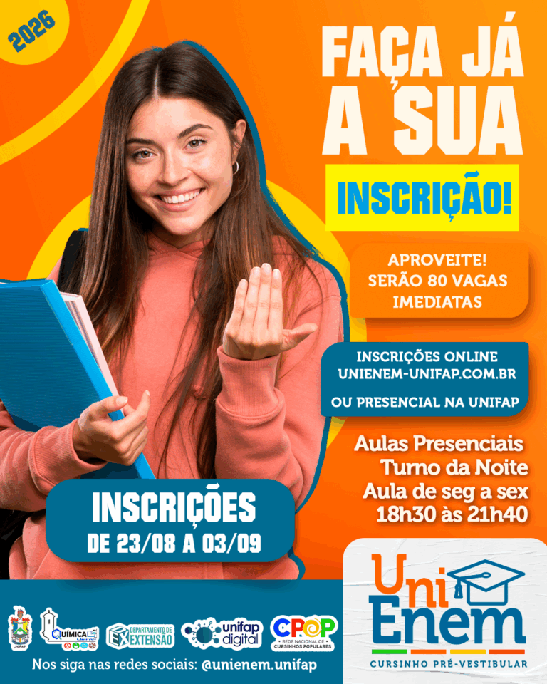 Leia mais sobre o artigo Edital Cursinho UniENEM 2026.2